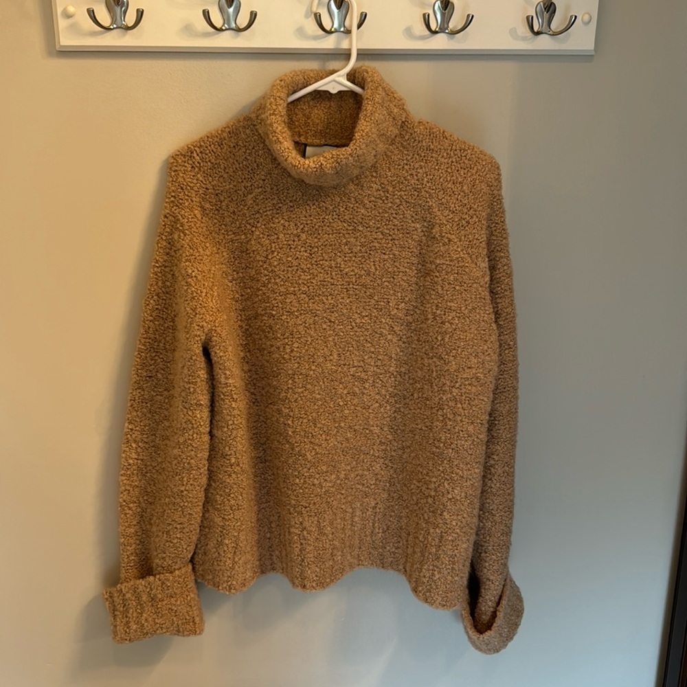 Camel Boucle Theo Turtleneck Size XS Unworn and Unwashed (Tag not attached)